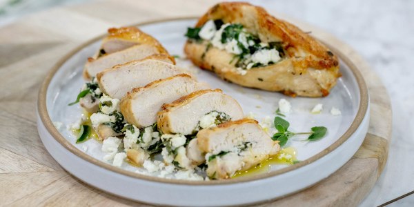Spinach and Feta Stuffed Chicken Breast